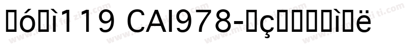 字体119 CAI978字体转换